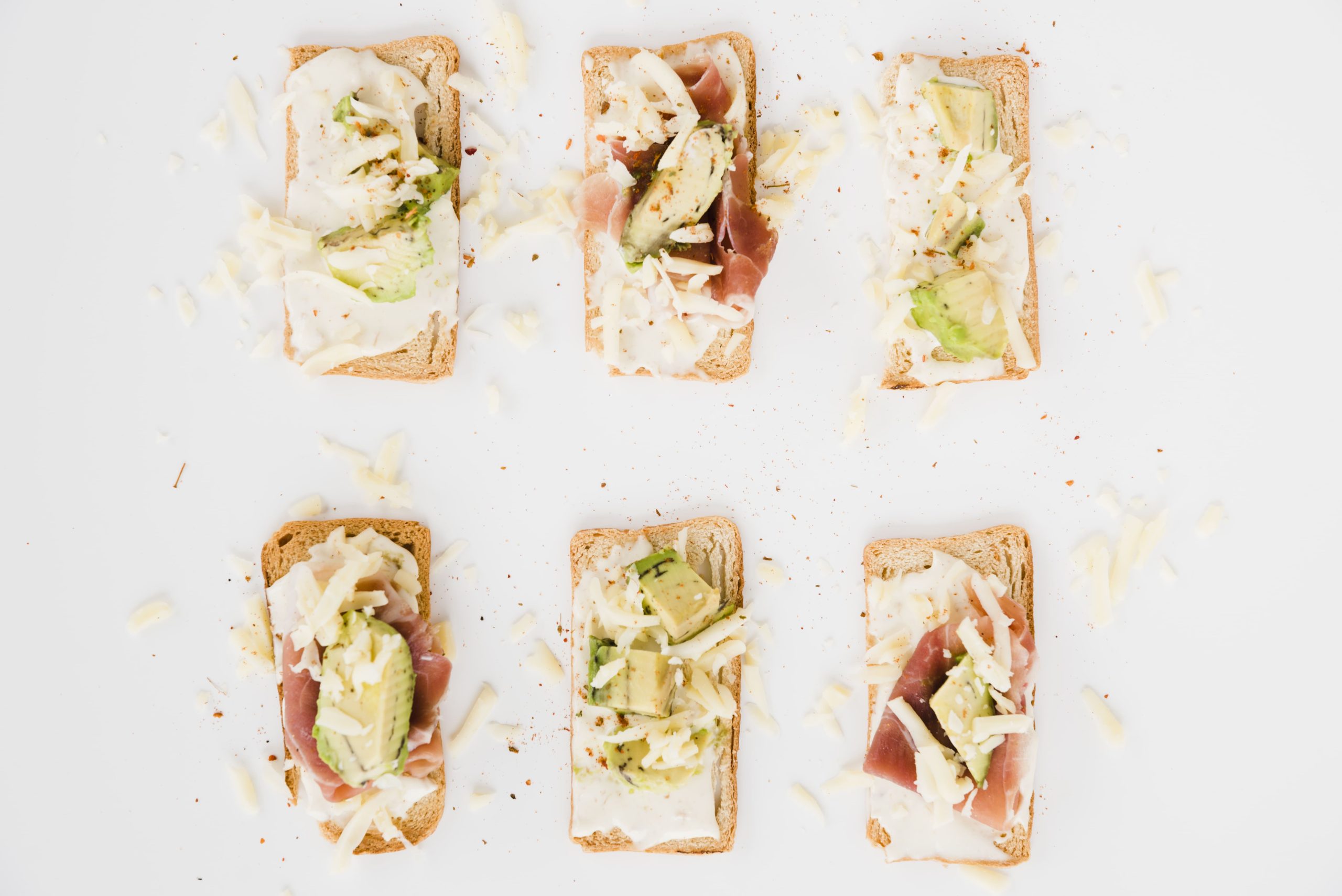 tostadas servidas en un brunch en Castellón